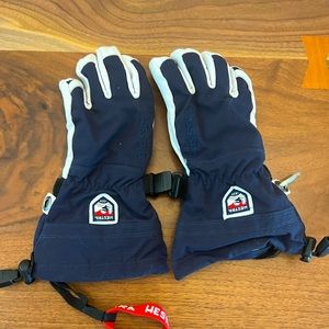 Hestra unisex blue gloves, navy, size 7